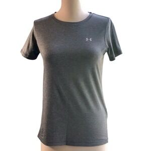 Under Armour HeatGear Fitted T-Shirt Athletic‎ Activewear Top Gray Small